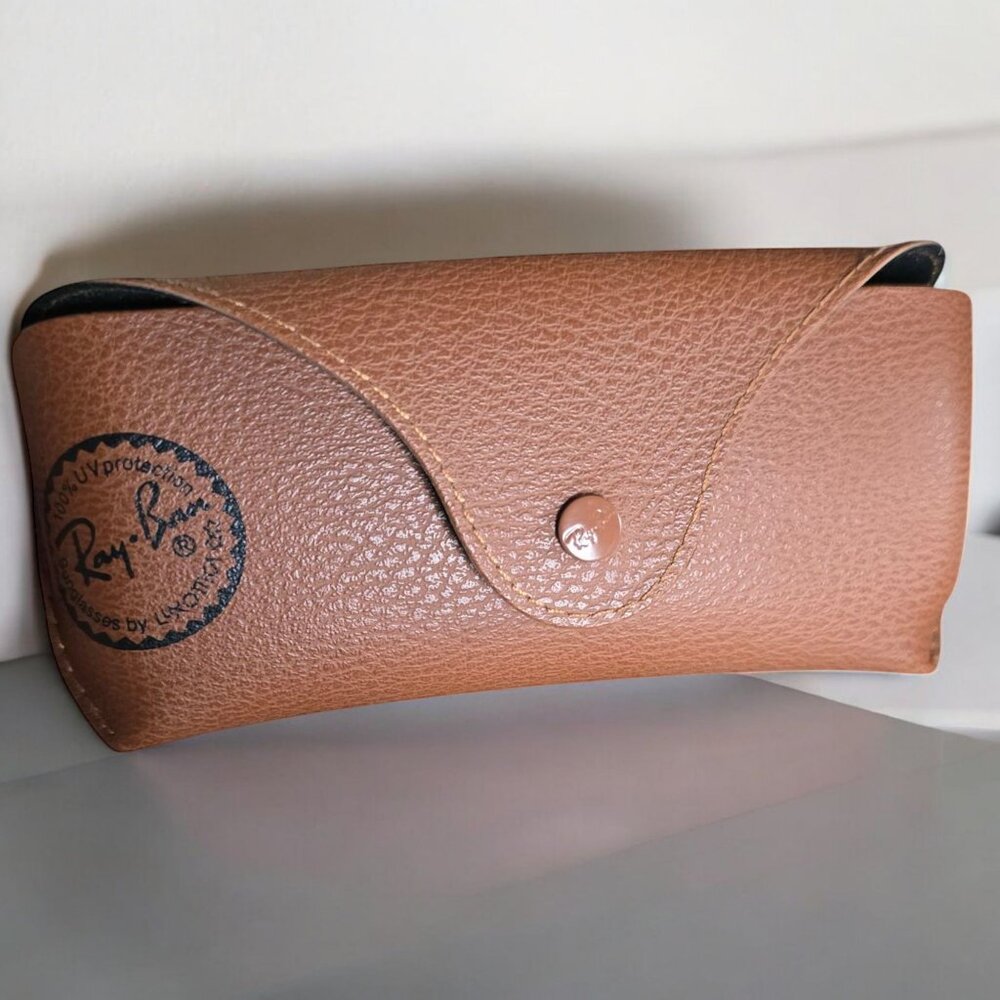 RAY-BAN New Brown Faux Tan Leather Sunglass Case